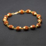 Gold Plated Rudraksha Bracelet For Men