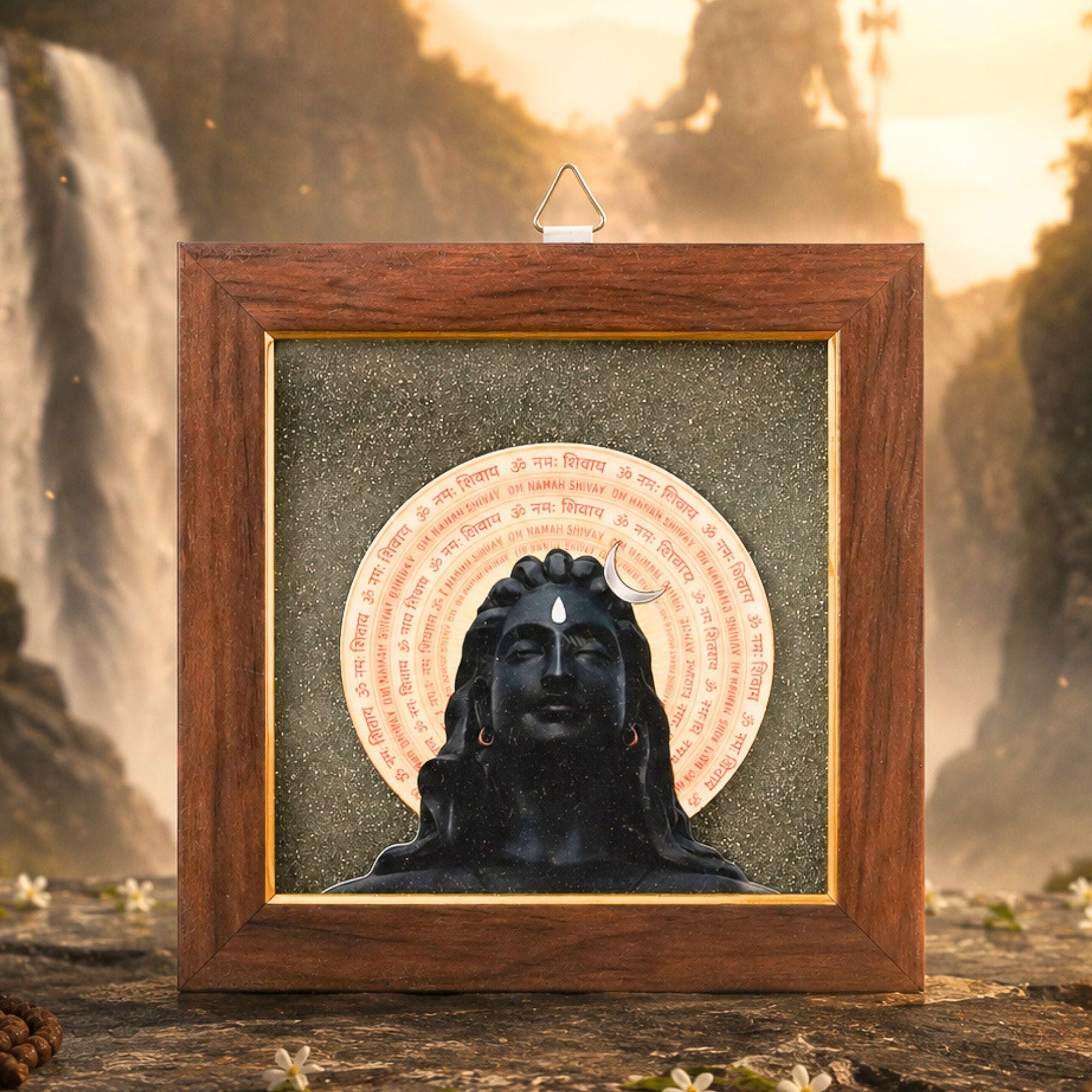 1_f498bc46-d23d-4ef3-9f39-d87dafaedb4d.jpg Adiyogi Pyrite Frame for Vaastu - Image 1