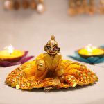 24K Gold Plated Bal Gopal Idol