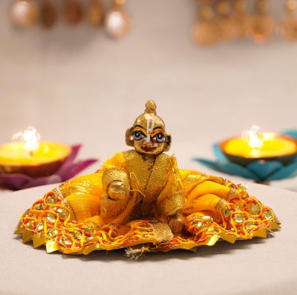 24K Gold Plated Bal Gopal Idol