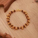 Gold Plated Elemental Rudraksha Bracelet For Women